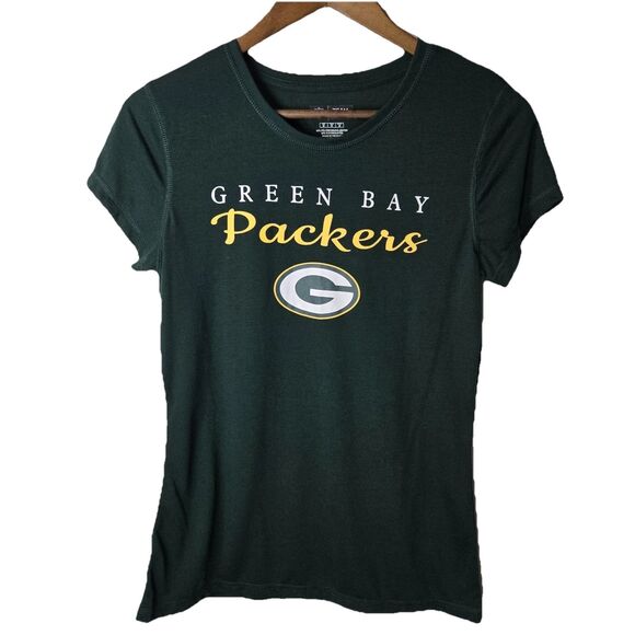 Team Apparel Green Bay Packers Short Sleeve Fitted T Shirt Womens Med - Picture 1 of 4